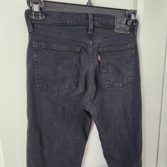 Levi's Wedgie Black Skinny Jeans Distressed Size 25 - Picture 10 of 10